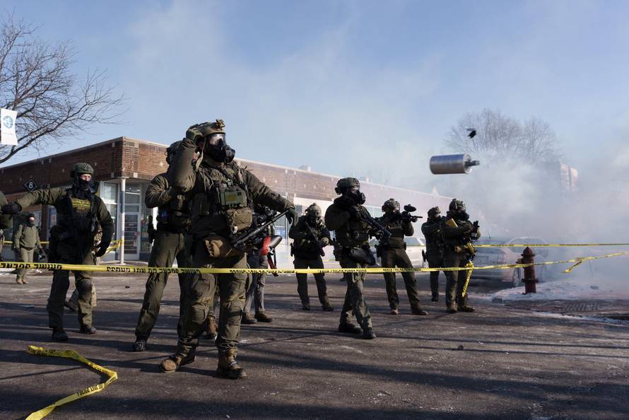 Protest after federal agents fatally shot a man while trying to detain him, in Minneapolis