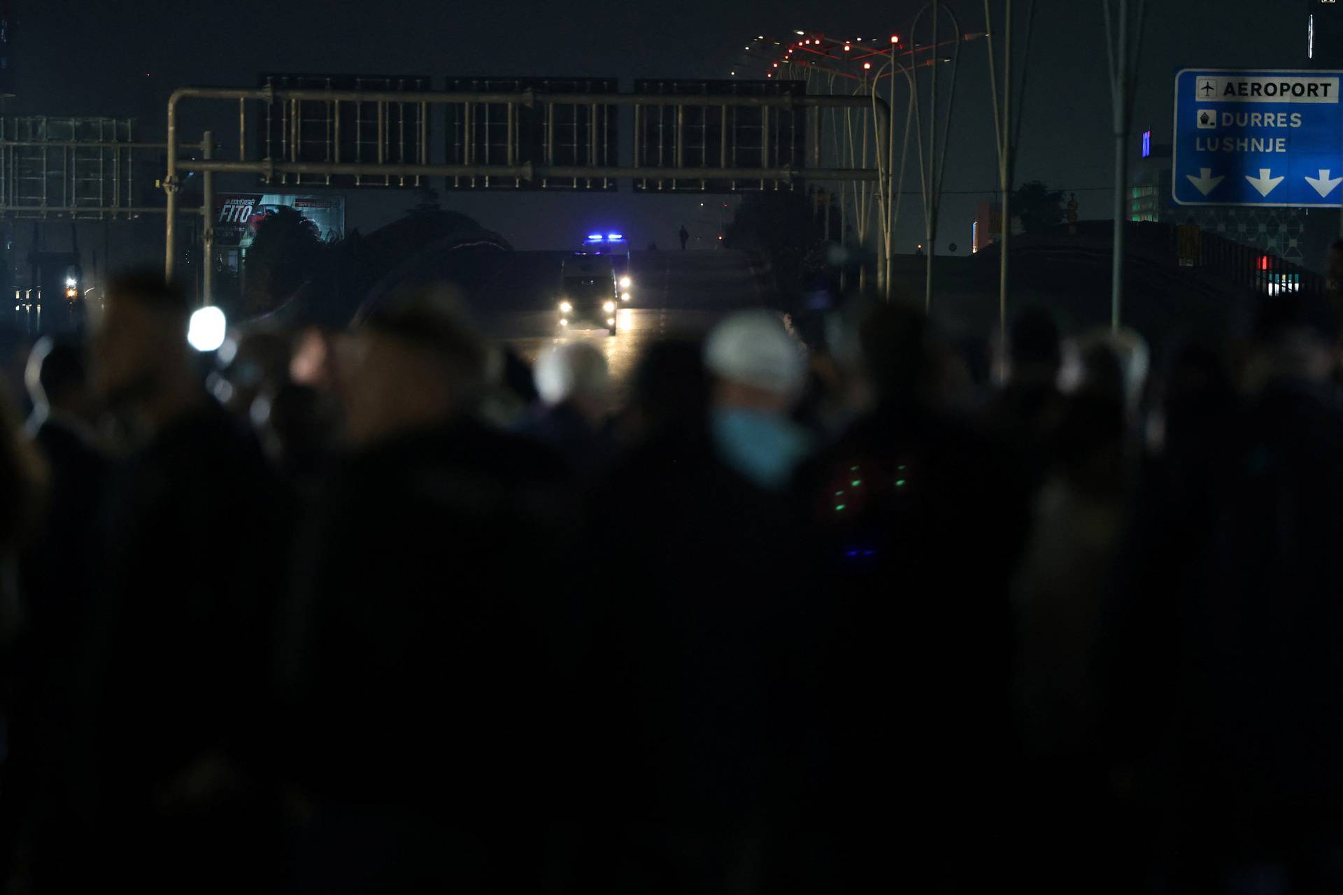 Protest against former Albanian President Meta's arrest, in Tirana