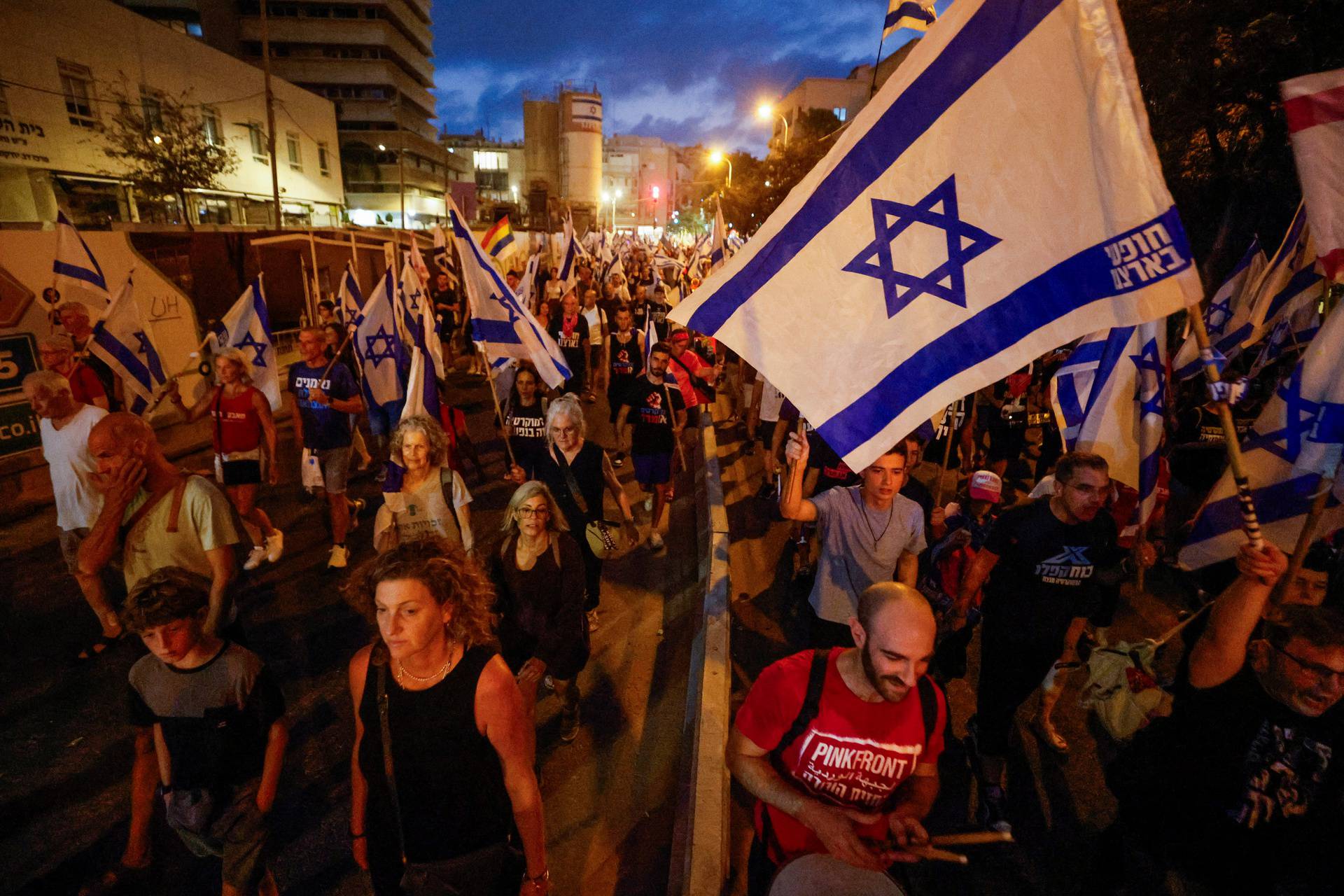 Protests against Israel's judicial overhaul in Tel Aviv