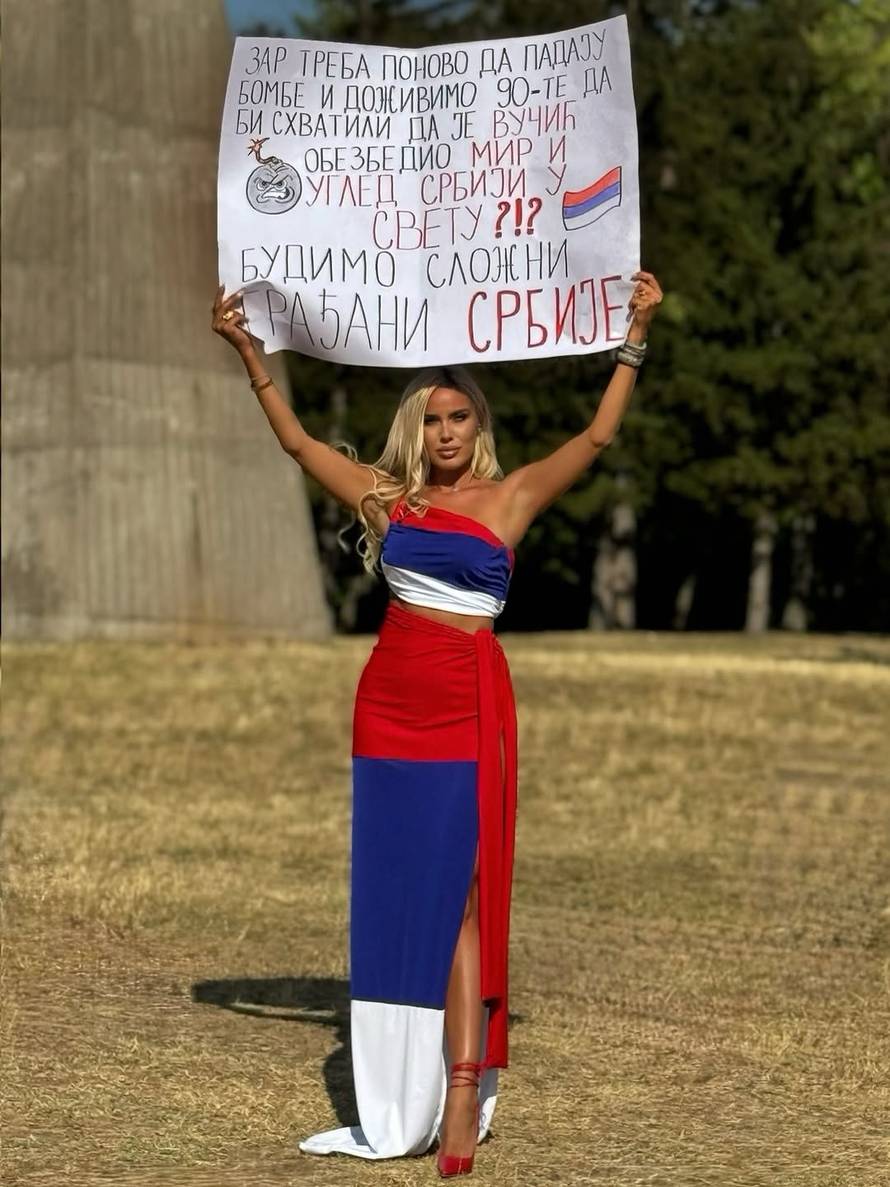 Srbija gori, a Dačićeva miljenica piše po internetu:  'Što ste, bre, vi? Komandanti? Zaigrali ste se'