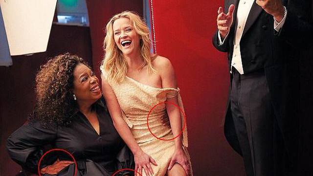 Kad Photoshop zakaže: Oprah ima tri ruke, a Reese tri noge