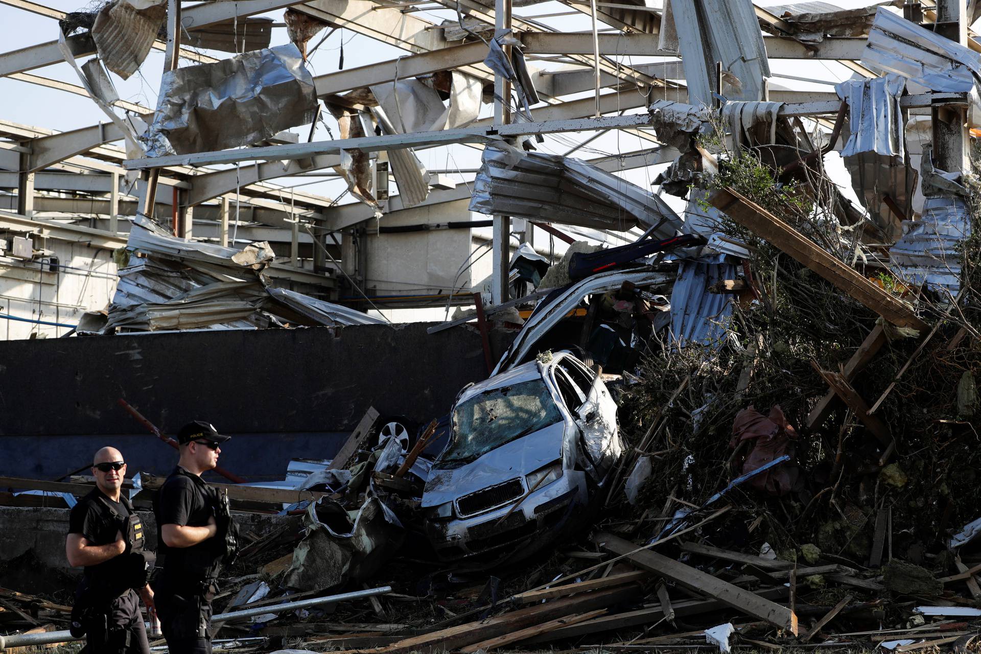 Aftermath of rare tornado in South Moravia