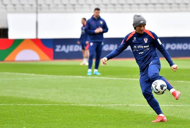 Split: Trening hrvatske nogometne reprezentacije na Poljudu