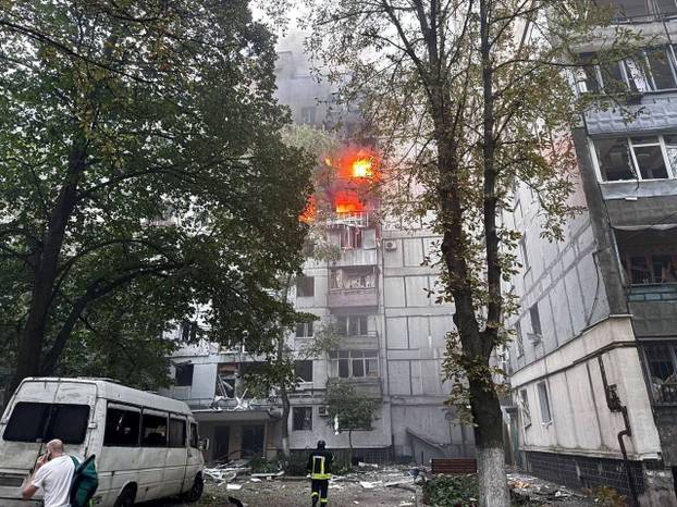 Aftermath of a Russian missile attack in Dnipro