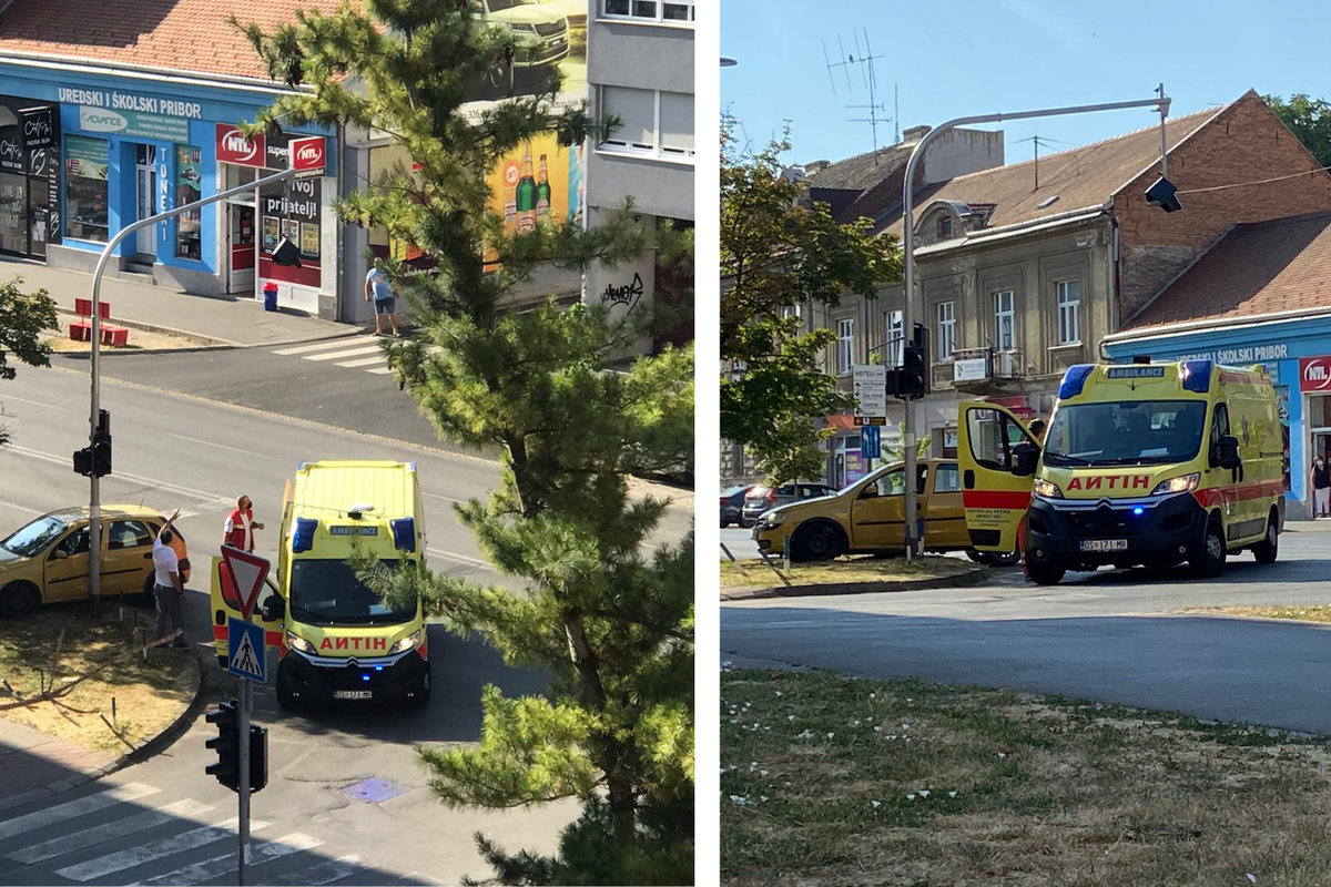 Prometna nesreća u Osijeku: Autom se zabio u stup semafora