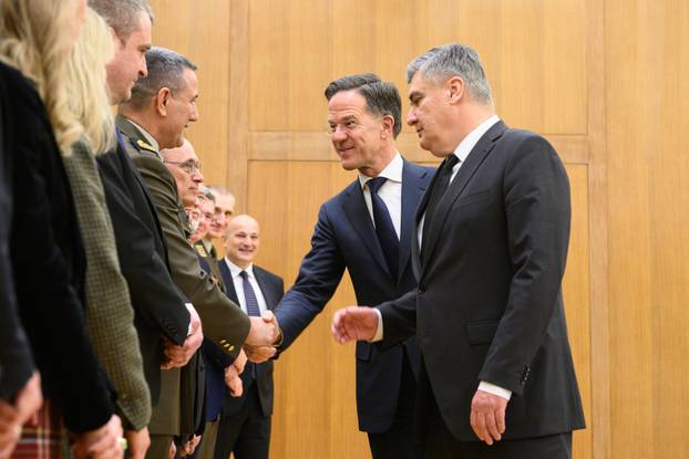 Zagreb: Predsjednik Republike Zoran Milanović primio glavnog tajnika NATO-a Marka Ruttea