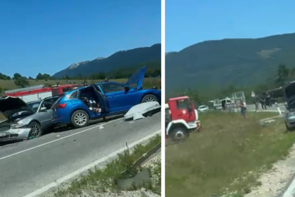 VIDEO Lančani sudar četiri auta na D1, zatvorili cestu: 'U koloni smo čekali, sve je puno policije'