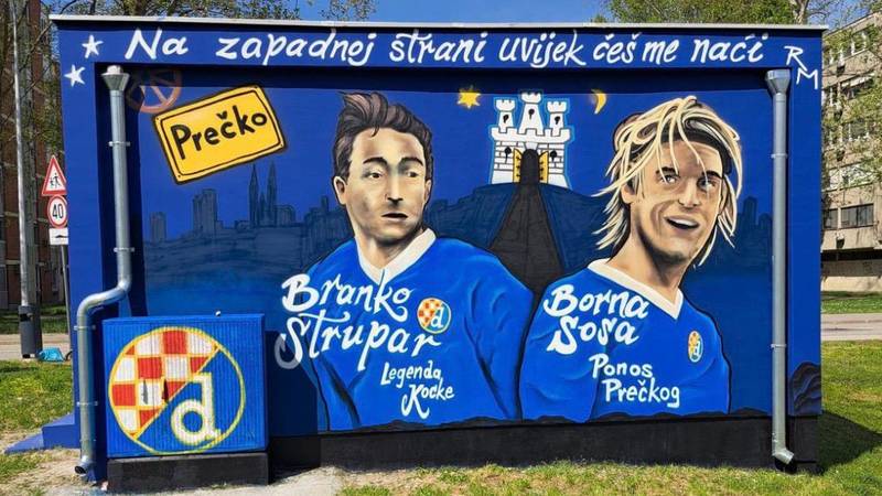 FOTO U Prečkom osvanuo grafit za dvije Dinamove legende!