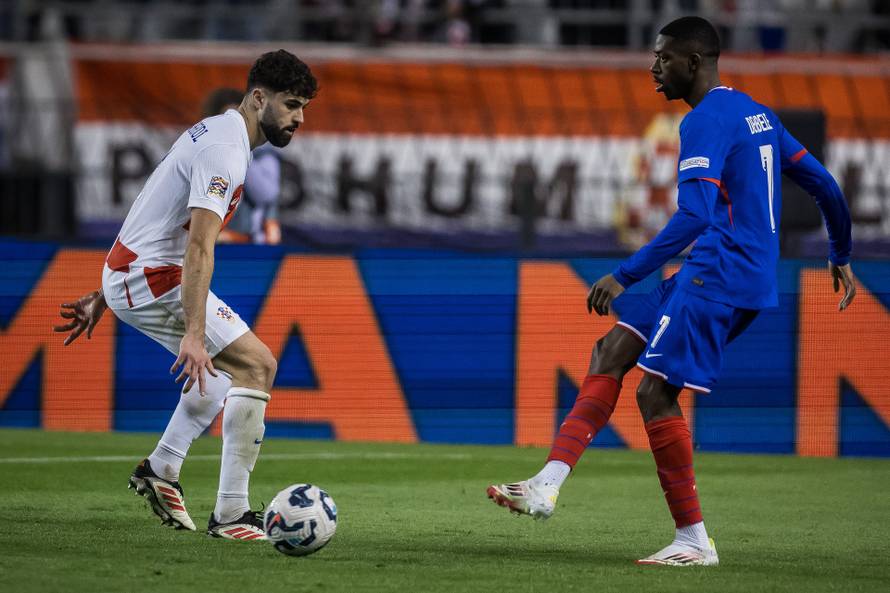 Prva utakmica četvrtfinala UEFA Lige nacija između Hrvatske i Francuske