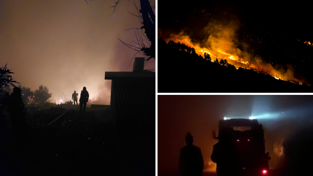 Vatra bila tek nekoliko metara od kuća u Lokvi, vatrogasci su spriječili širenje unatoč buri