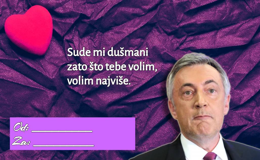 Budi moja prva dama! Čestitaj Valentinovo dragim političarem