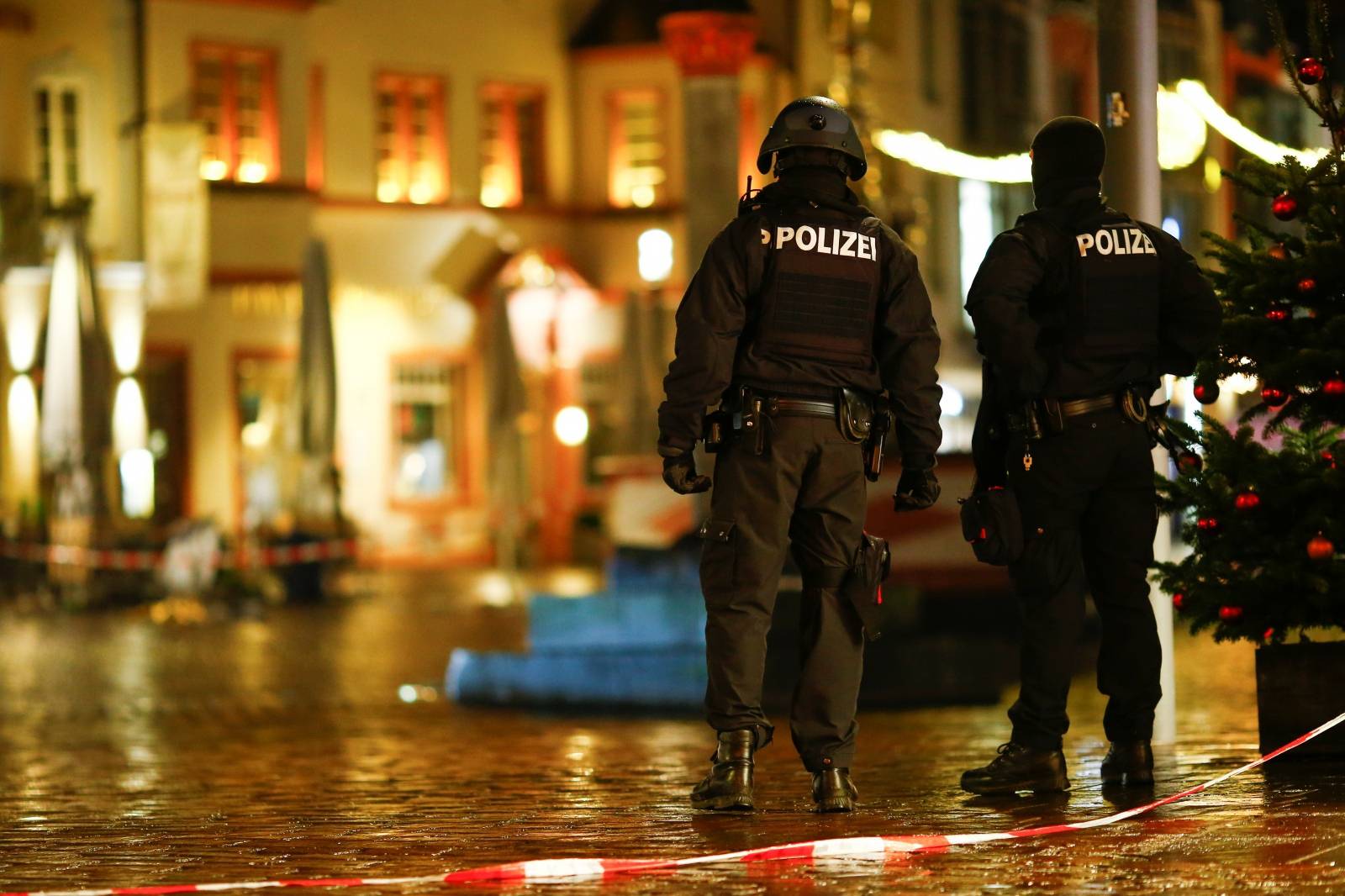 Site where a car crashed into pedestrians in Trier