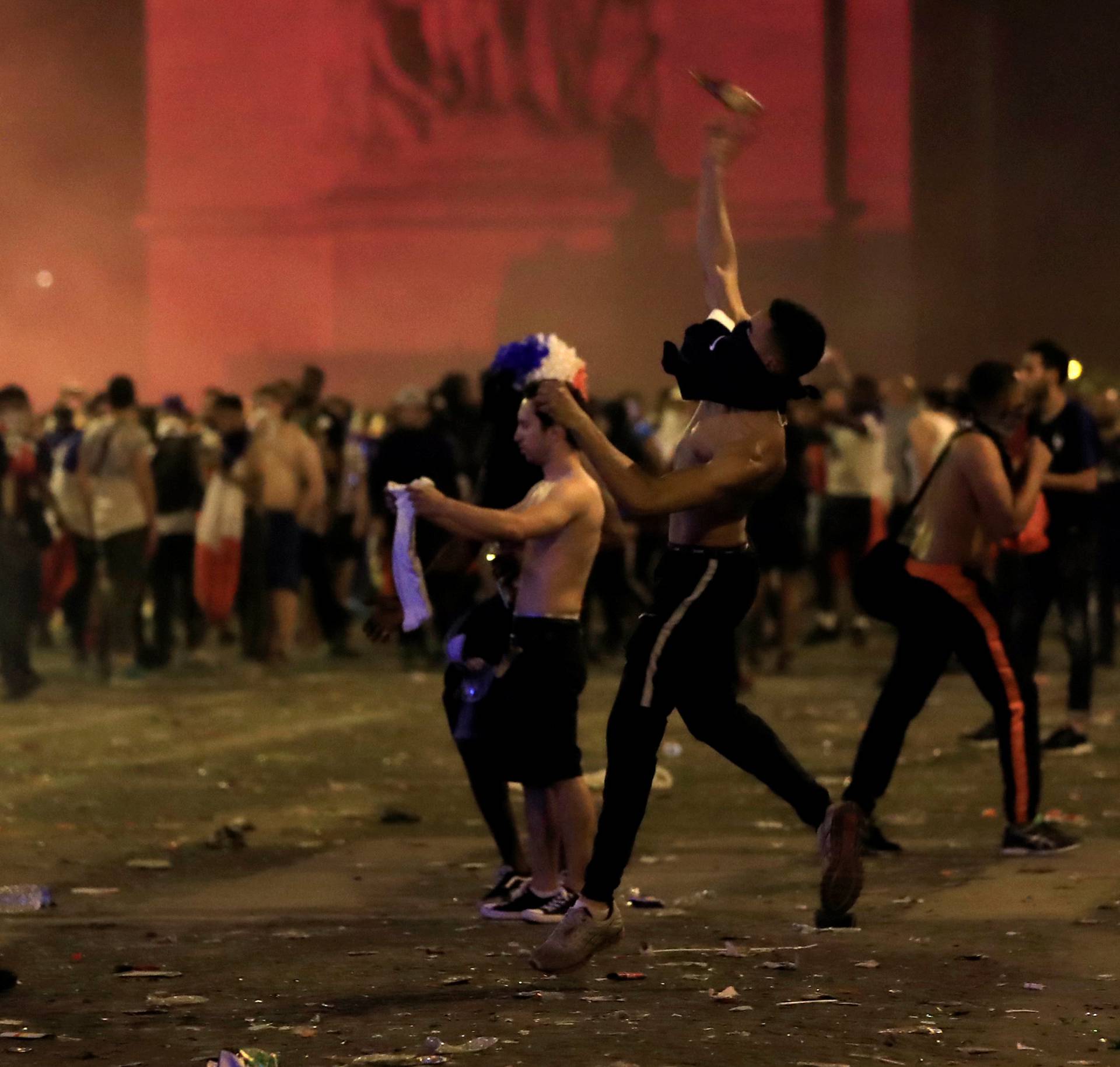 Soccer Football - World Cup - Final - France vs Croatia - France fans celebrate