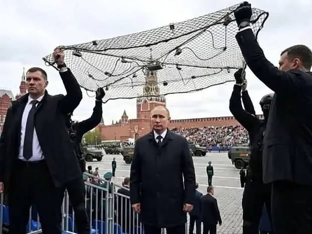 Putin mocked over parade drone fears