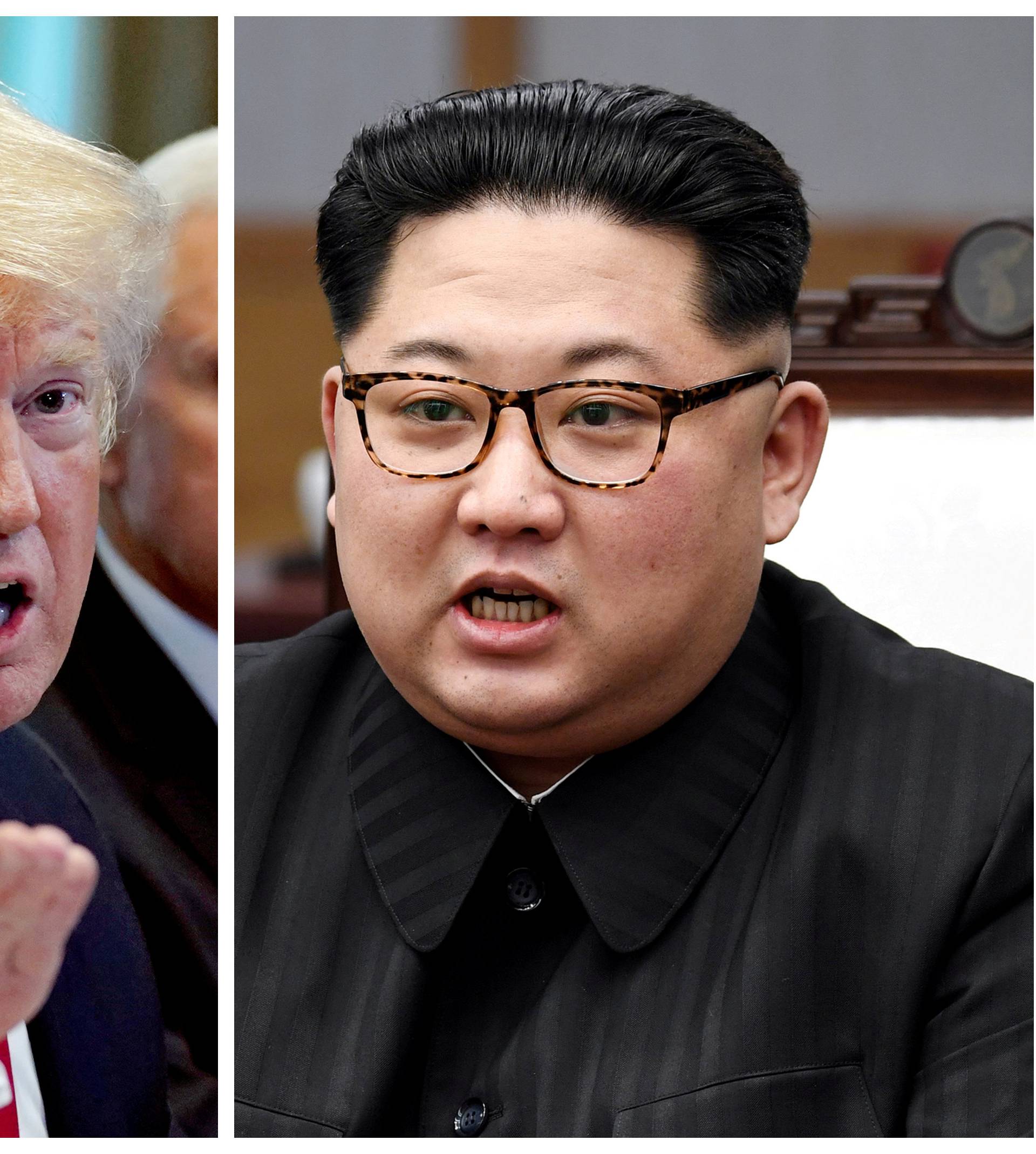 FILE PHOTO: A combination photo shows U.S.  President Donald Trump and North Korean leader Kim Jong Un