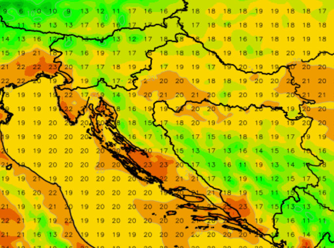 Prognostičke karte za četvrtak