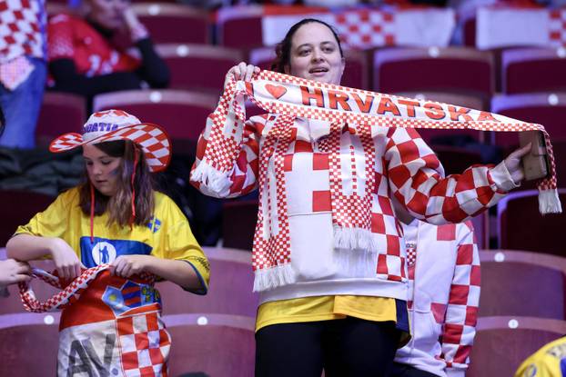 Malmo: Navijači na utakmici između Hrvatske i Švicarske EHF Europskog prvenstva