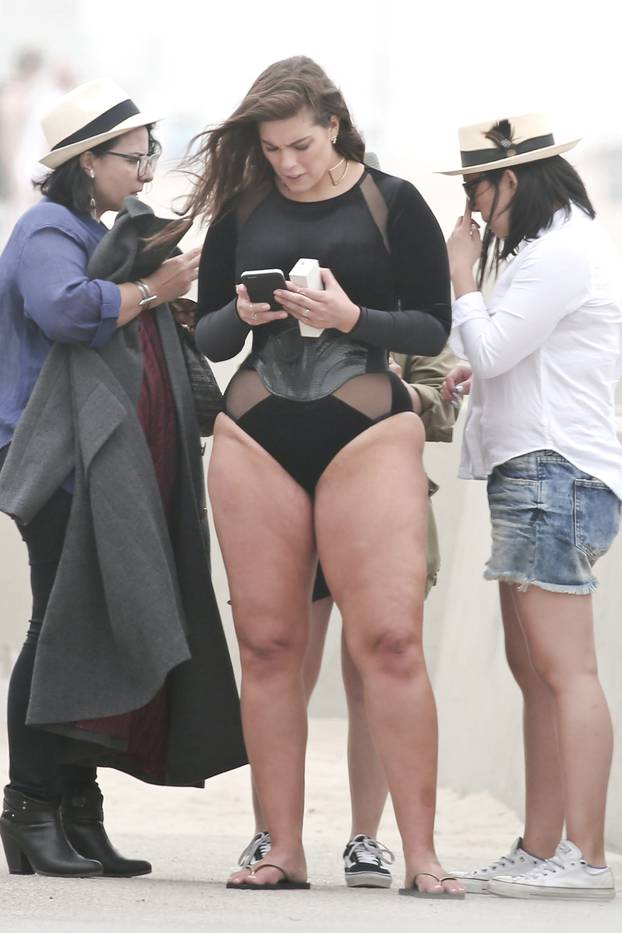EXCLUSIVE: Sports Illustrated plus size model Ashley Graham shows there is some wiggle in that jiggle during a sexy photoshoot on the beach
