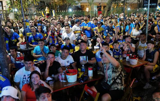 Copa Libertadores - Final - Fans gather to watch Boca Juniors v Fluminense