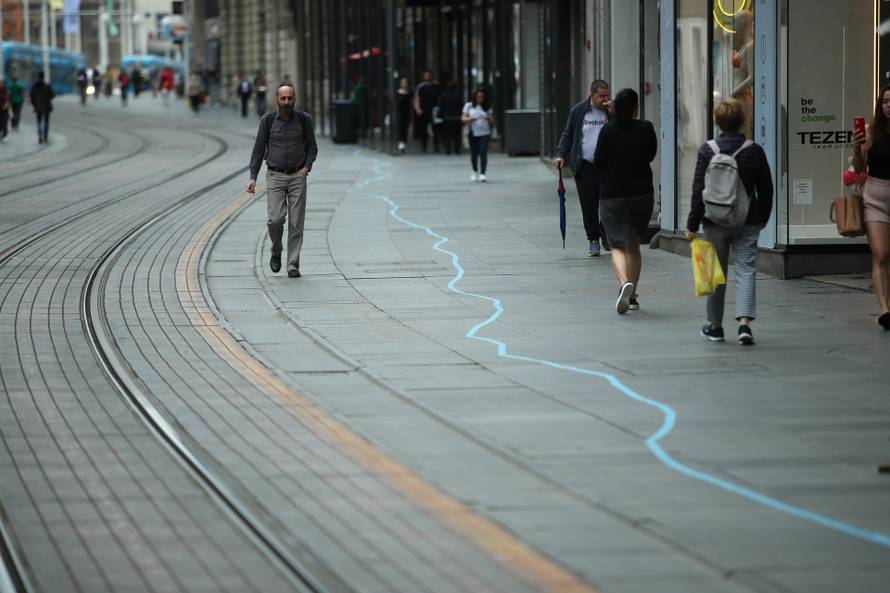 Zagreb: Nova vizura središta grada, plava traka proteže se Ilicom od Britanskog do glavnog gradskog Trga