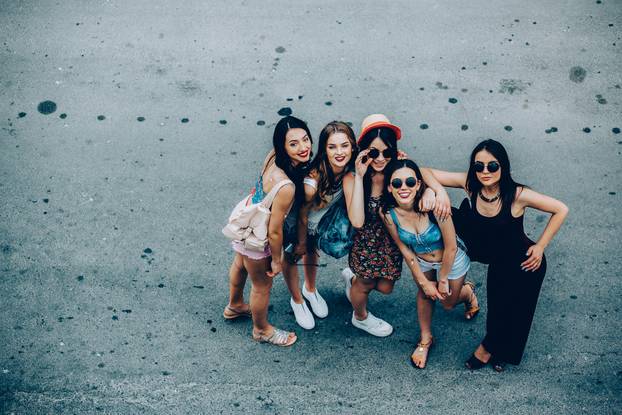 Five beautiful young girls