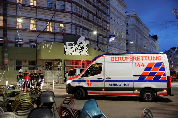 Four people have died after scaffolding collapsed at a construction site in of Vienna