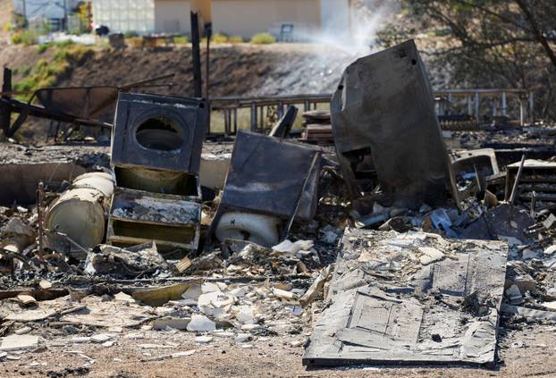 A burned home at Hawk Fire in Reno