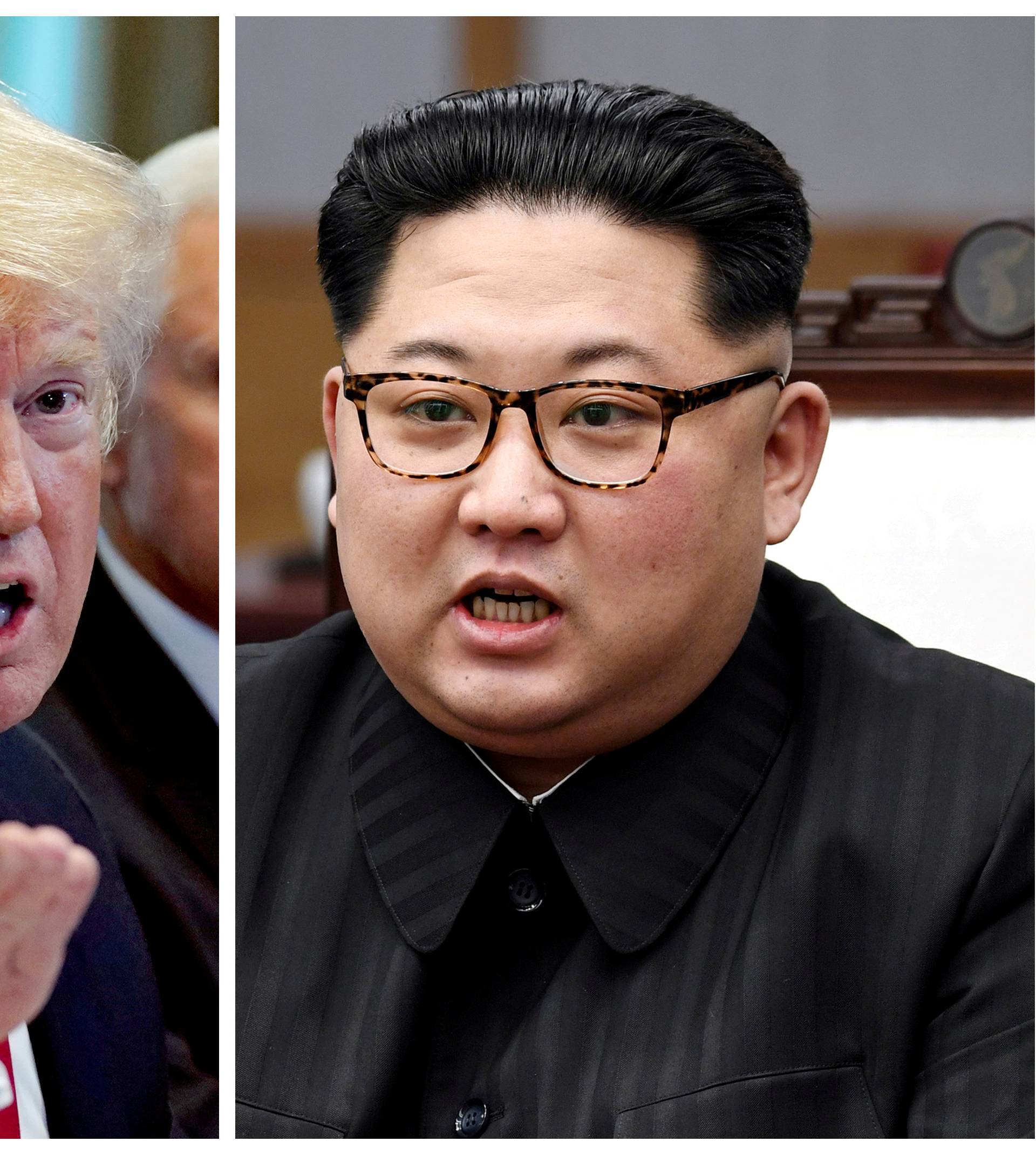 FILE PHOTO: A combination photo shows U.S.  President Donald Trump and North Korean leader Kim Jong Un