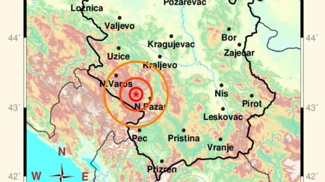 Novi potres u Srbiji: 'Dobro smo se zaljuljali u Novom Pazaru'