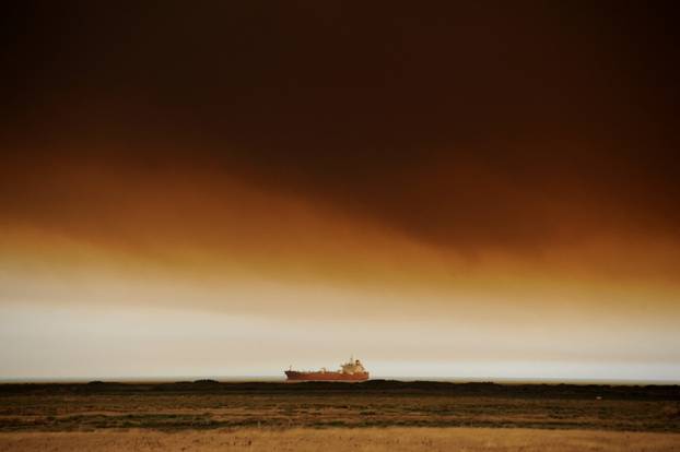 Wildfire burns in Chile
