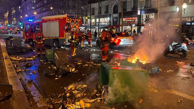 Anti-pension bill protest in Paris