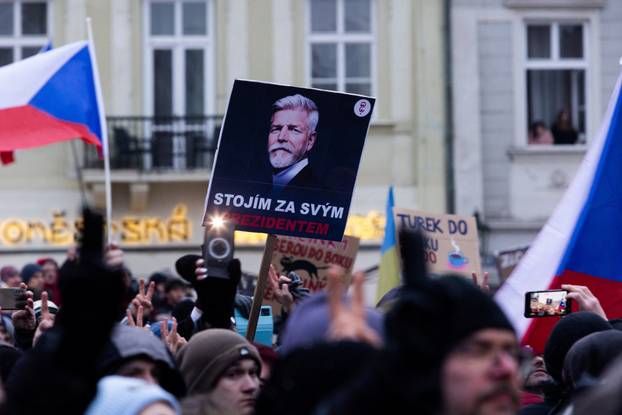 A demonstration in support of Czech President called "We stand for our President" in Prague