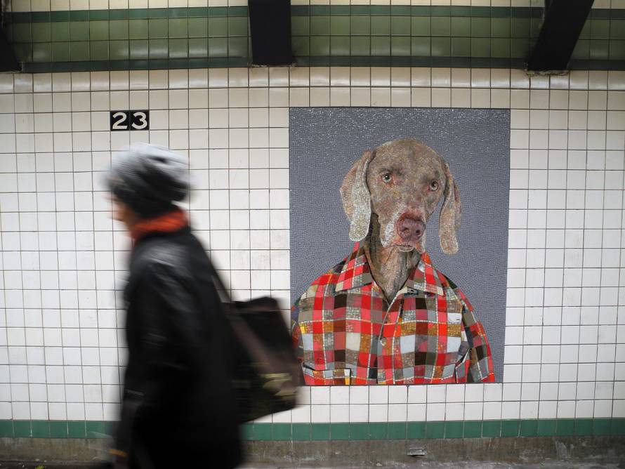 U londonskoj podzemnoj postavljeni mozaici s likovima pasa umjernika Williama Wegmana