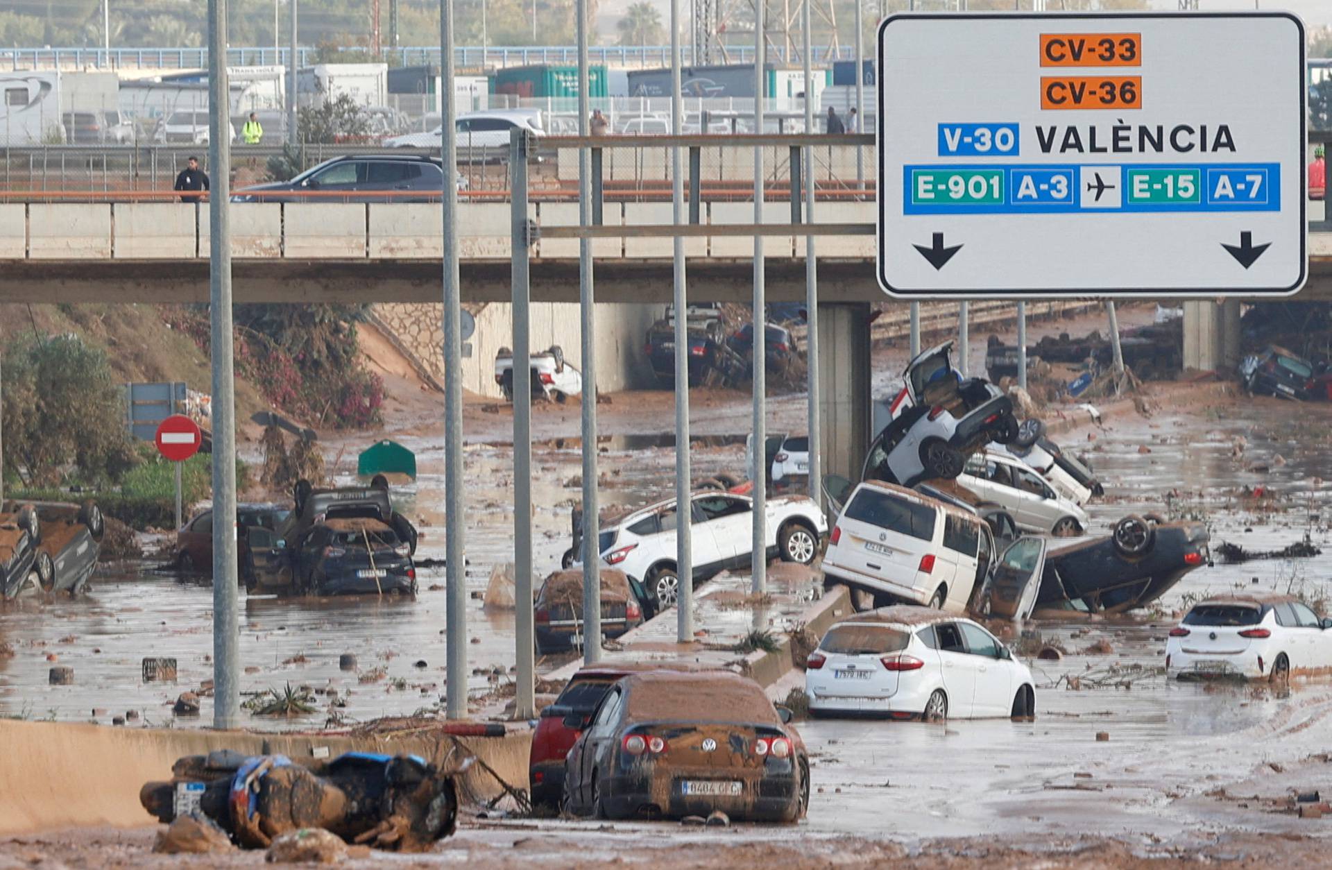 Aftermath of floods on the outskirts of Valencia