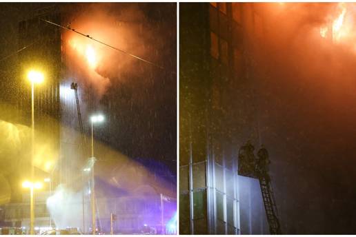 Vjesnikov neboder gori, padaju krhotine. Vatrogasaca sve više: 'Vatra se agresivno širi...'