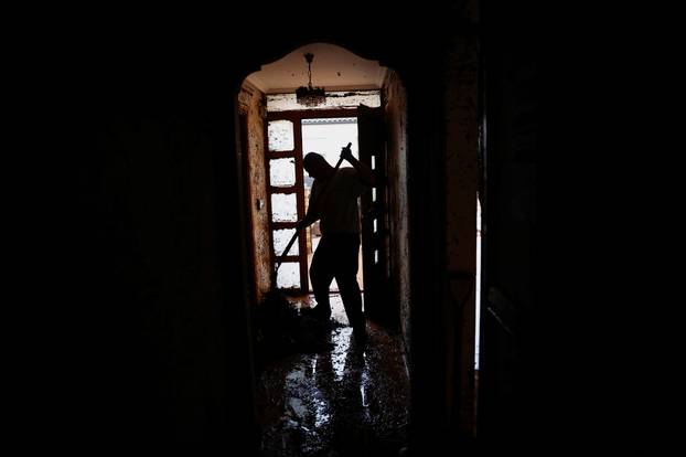 Aftermath of floods in Utiel