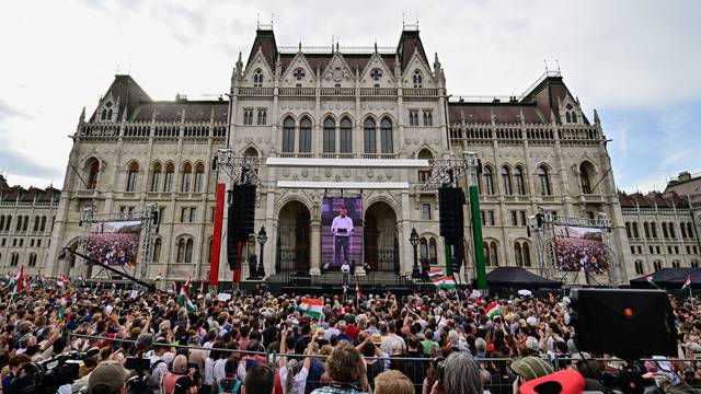 Anti-government protest, in Budapest