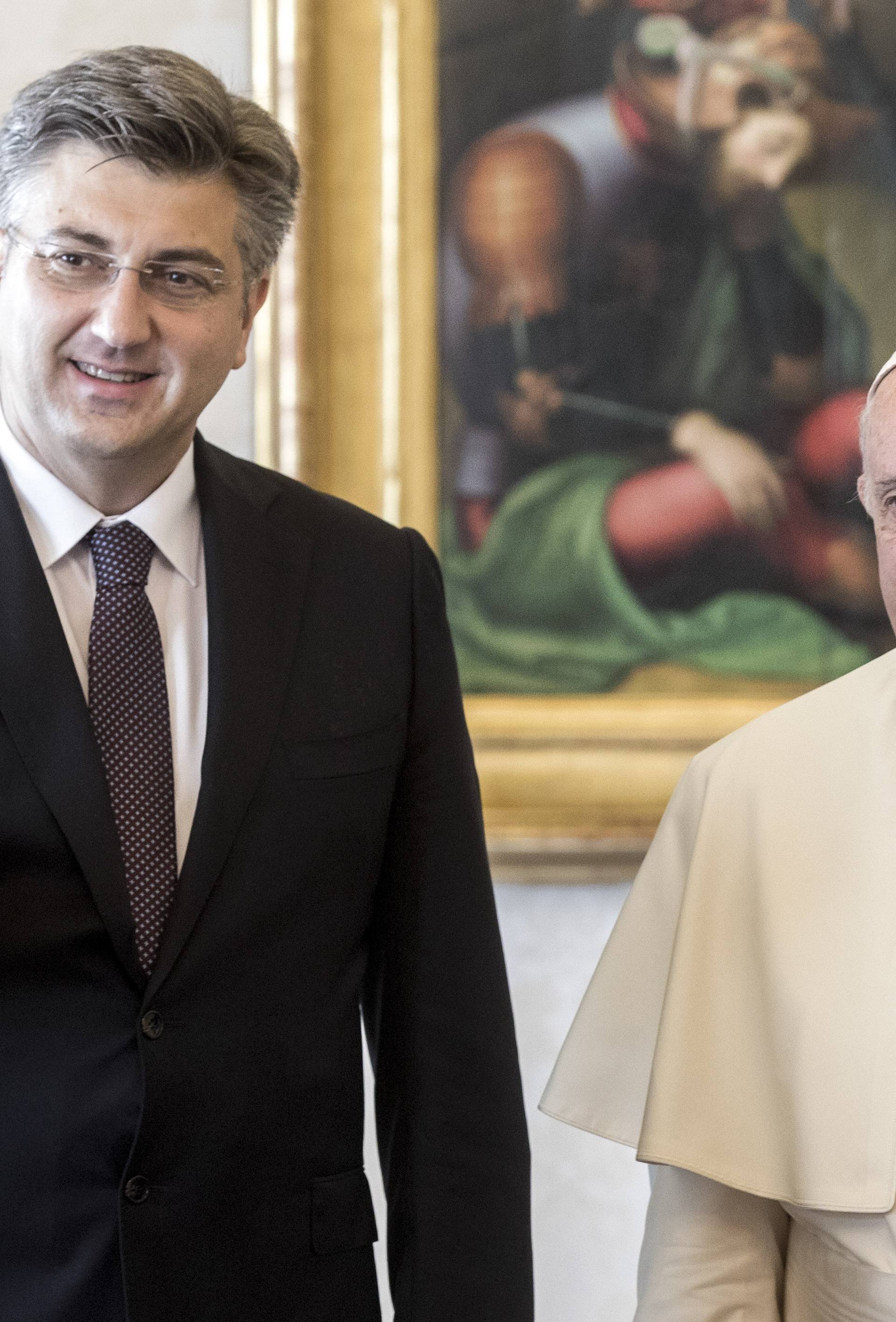 October 07, 2017 : Pope Francis meets with Prime Minister of Croatia Andrej Plenkovic on the occasion of their private audience, at the Vatican.