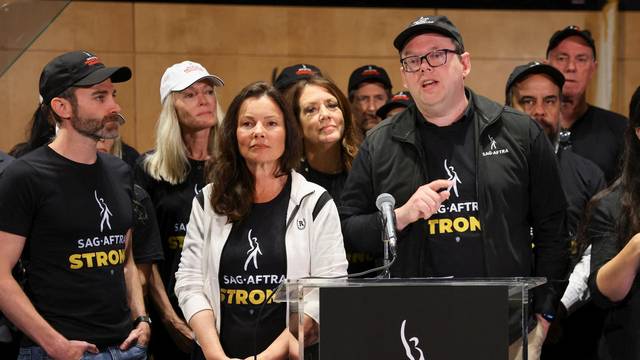 SAG-AFTRA press conference in Los Angeles