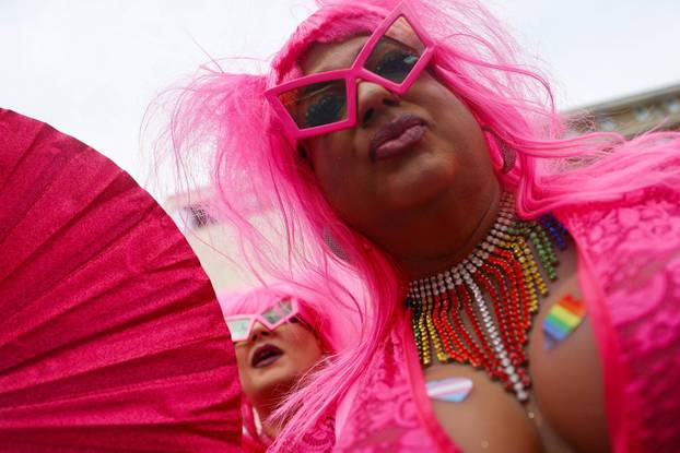 Revellers attend the annual Christopher Street Day (CSD) LGBTQ+ Pride demonstration, in Hamburg
