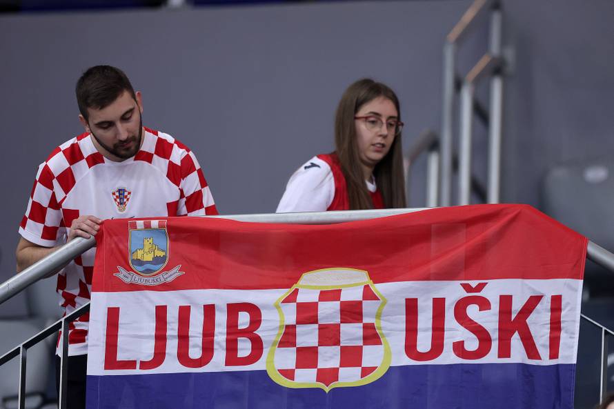 Atmosfera u Areni Zagreb prije početka susreta Francuske i Hrvatske na Svjetskom rukometnom prvenstvu 2025.