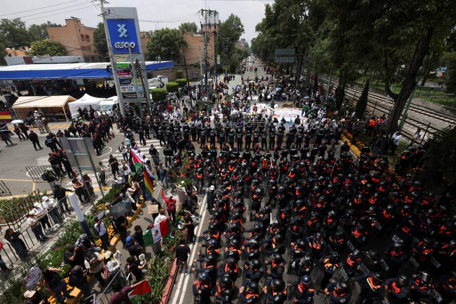 Protest march ahead of the opening match of the 2026 FIFA World Cup in Mexico City