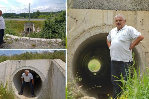 Mještani sela Hrvaćani do liječnika idu kroz odvodnu cijev: 'Djeca kroz nju idu i u školu'