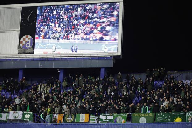 Zagreb: Navijači na tribinama tijekom utakmice Dinama i Celtica u Ligi prvaka