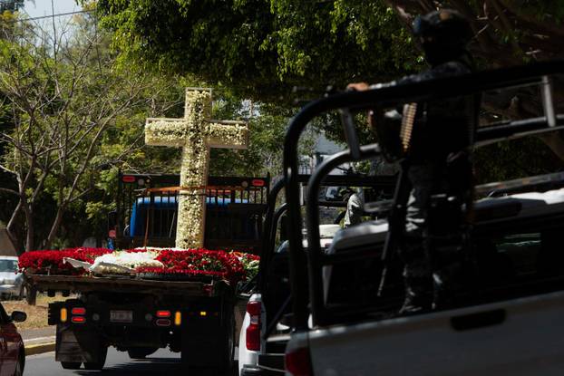 Mourners attend funeral for body believed to be ‘El Mencho’, in Zapopan