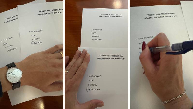 FOTO Splitski gradski vijećnici objavljuju slike svojih listića. Tko je 16. ruka i HDZ-ov žeton?