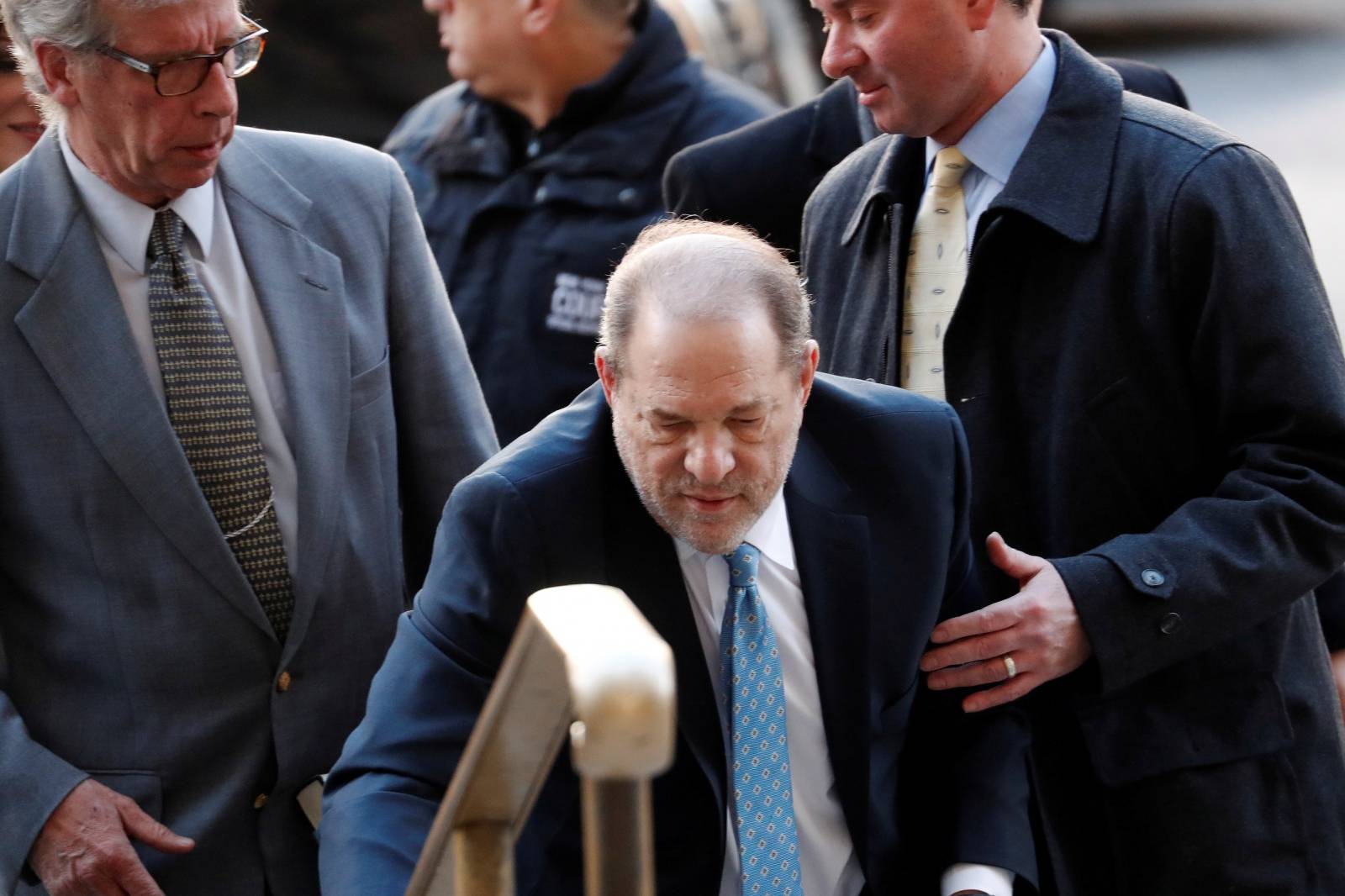 FILE PHOTO: Harvey Weinstein arrives at New York Criminal Court for another day of jury deliberations in his sexual assault trial in the Manhattan borough of New York City,