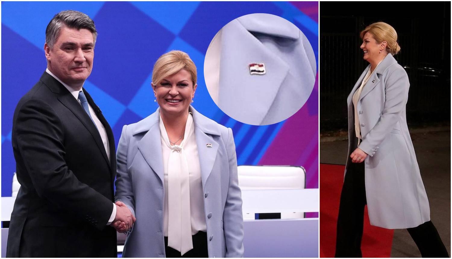 Nije skinula kaput: Kolinda je na sučeljavanju istaknula broš