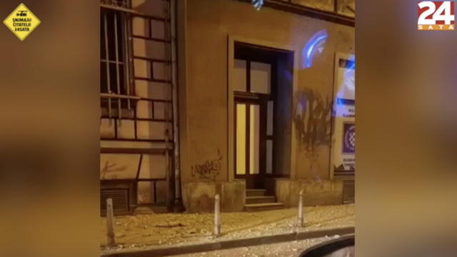 U centru Zagreba odlomio se komad fasade: Cigle popadale po cesti, vatrogasci su na terenu