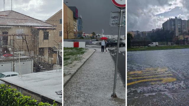 VIDEO Snažno nevrijeme i tuča u Splitu: 'Ulice nam sad izgledaju kao da ih je zabijelio snijeg!'